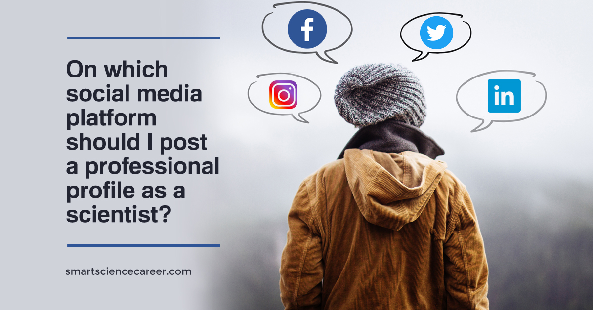 On which social media platform should I post a professional profile as a scientist?