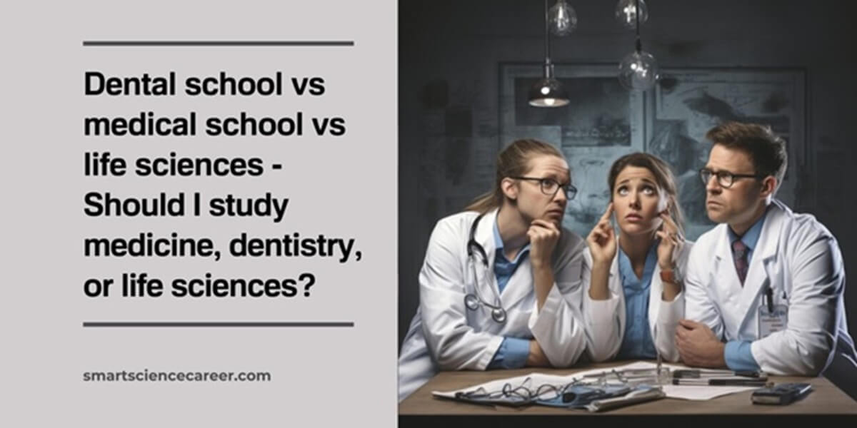 Dental school vs medical school vs life sciences – title